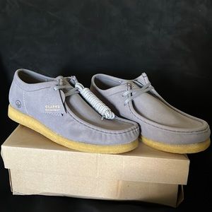 CLARKS ORIGINAL MENT WALLABEE CASUAL SHOES GREY. LACE UP SZ 11.0M NEW